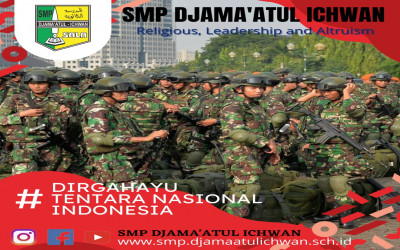 SMP Djama'atul Ichwan Surakarta Mengucapkan Dirgahayu Tentara Nasional Indonesia ke-76