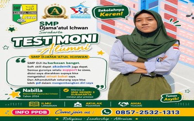 Testimoni Alumni: SMP Djama’atul Ichwan Surakarta Membantu Mengembangkan Minat, Bakat, dan Kepercayaan Diri