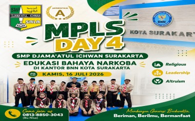 MPLS Day 4 SMP Djama'atul Ichwan Surakarta: Edukasi Bahaya Narkoba Bersama BNN Kota Surakarta