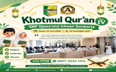 Khotmul Qur'an IV: Wisuda Juz 26, 27, 28, dan 29 SMP Djama'atul Ichwan Surakarta