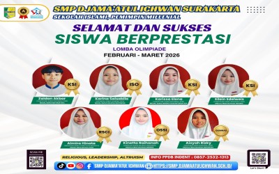 SMP Djama’atul Ichwan Surakarta Kembali Torehkan Prestasi Gemilang di Berbagai Olimpiade Nasional