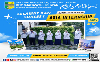 Pelepasan Siswa-Siswi SMP Djama'atul Ichwan Goes to Singapore-Malaysia pada Kegiatan Djama'atul Ichwan Asia Internship 2024