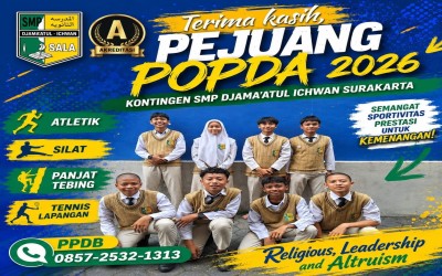 Kontingen SMP Djama’atul Ichwan Surakarta Siap Berlaga di POPDA 2026